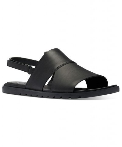 Women's Ella II Slingback Flat Sandals Black $48.00 Shoes