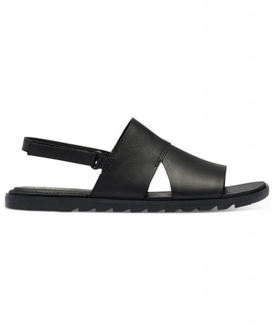 Women's Ella II Slingback Flat Sandals Black $48.00 Shoes