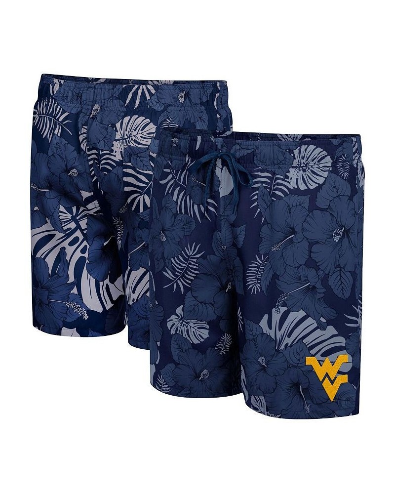 Men's Navy West Virginia Mountaineers The Dude Swim Shorts $26.00 Swimsuits