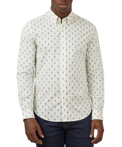 Men's Regular-Fit Spot-Print Shirt Ivory/Cream $44.69 Shirts