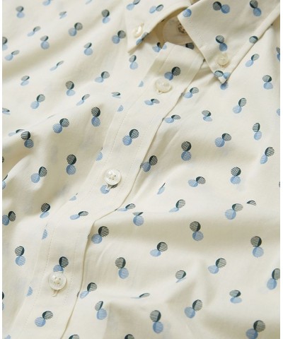 Men's Regular-Fit Spot-Print Shirt Ivory/Cream $44.69 Shirts