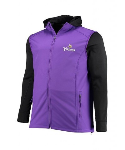 Men's Purple and Black Minnesota Vikings Big and Tall Alpha Full-Zip Hoodie Jacket $45.04 Jackets