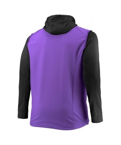 Men's Purple and Black Minnesota Vikings Big and Tall Alpha Full-Zip Hoodie Jacket $45.04 Jackets