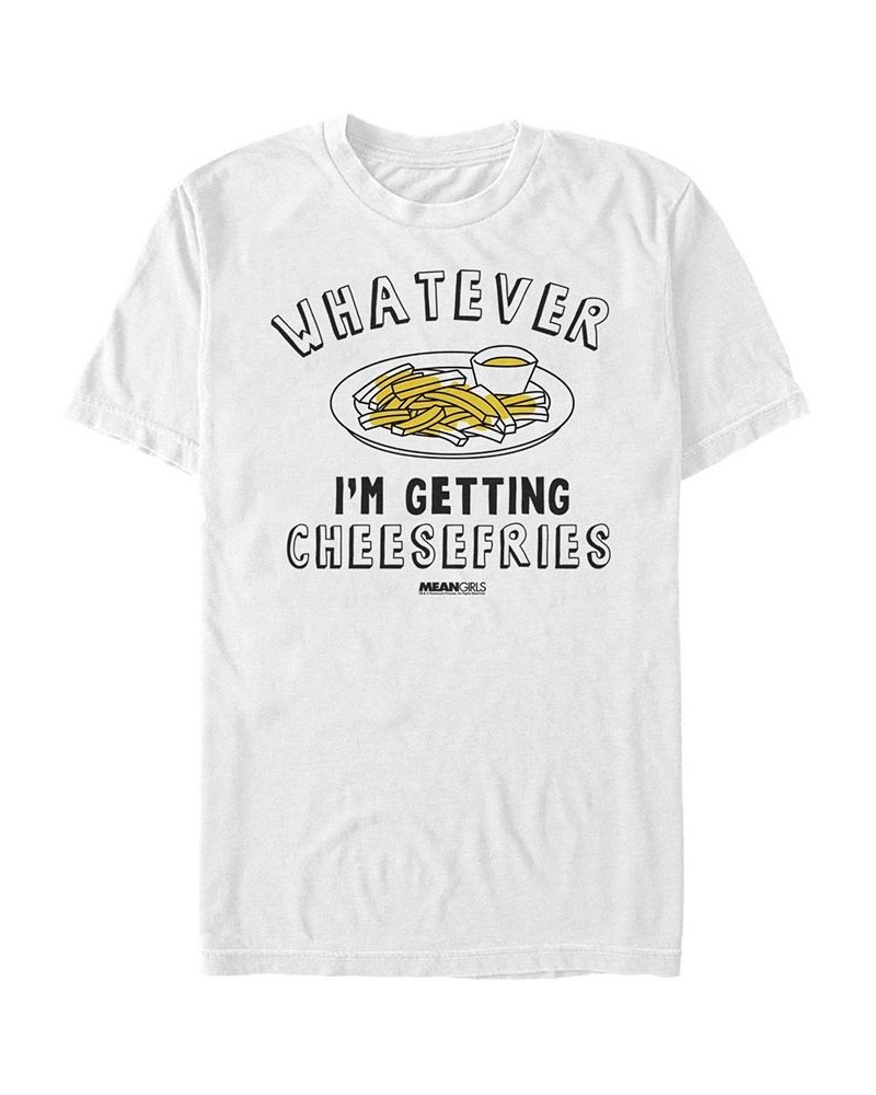 Men's I'M Getting Cheesefries Sketch Short Sleeve T- shirt White $15.40 T-Shirts