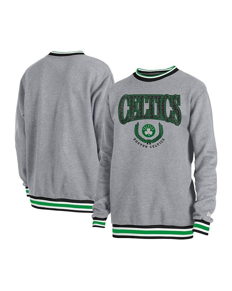 Men's and Women's Gray Boston Celtics Vintage-Like Throwback Crew Sweatshirt $36.00 Sweatshirt