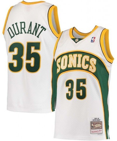 Men's Kevin Durant White Seattle Supersonics Hardwood Classics 2007-08 Swingman Jersey $56.00 Jersey