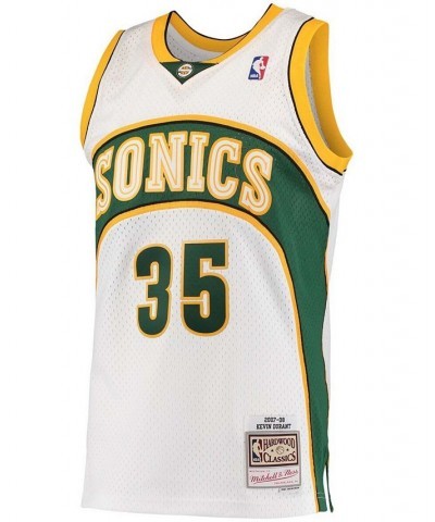 Men's Kevin Durant White Seattle Supersonics Hardwood Classics 2007-08 Swingman Jersey $56.00 Jersey