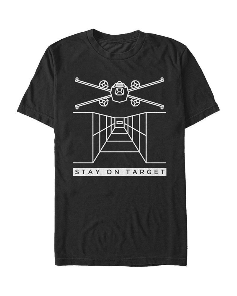 Star Wars Men's Classic Stay On Target Short Sleeve T-Shirt Black $14.35 T-Shirts