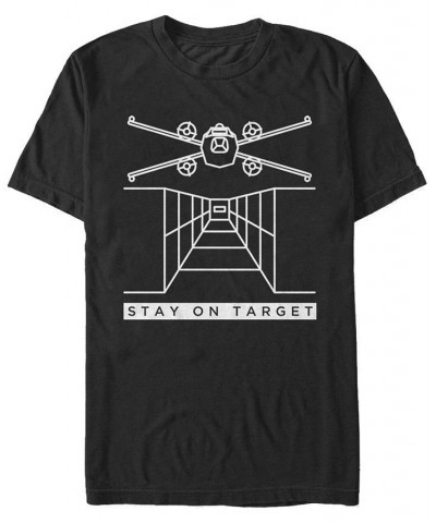 Star Wars Men's Classic Stay On Target Short Sleeve T-Shirt Black $14.35 T-Shirts