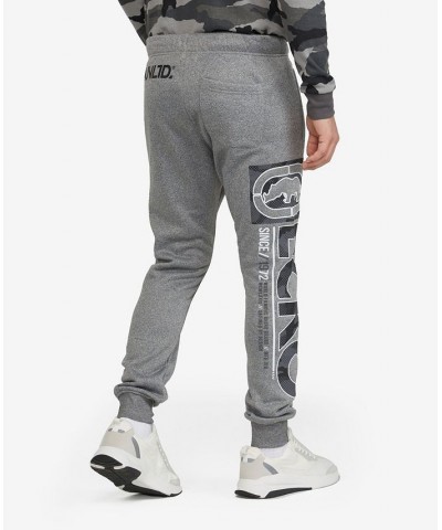 Men's Big and Tall Multiple Eyes Joggers Gray $30.16 Pants