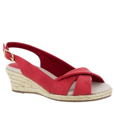 Maureen Espadrille Slingback Sandals Red $34.50 Shoes