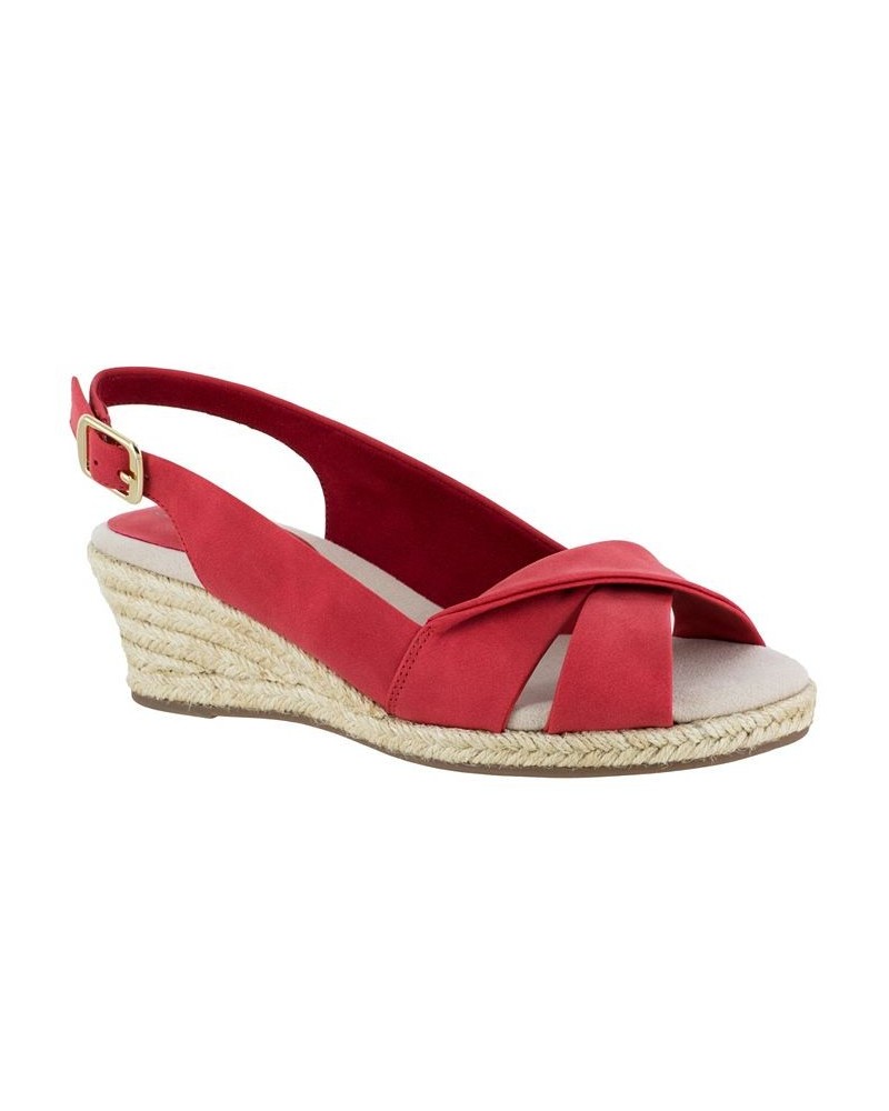 Maureen Espadrille Slingback Sandals Red $34.50 Shoes