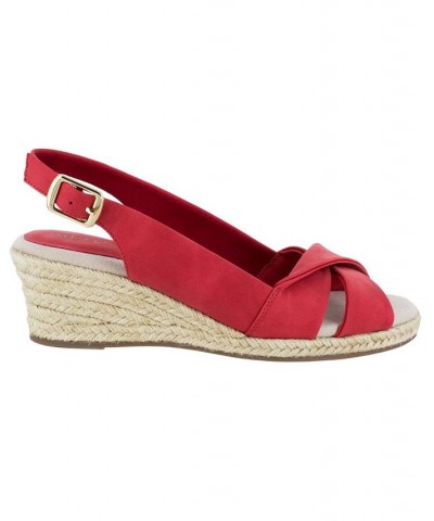 Maureen Espadrille Slingback Sandals Red $34.50 Shoes