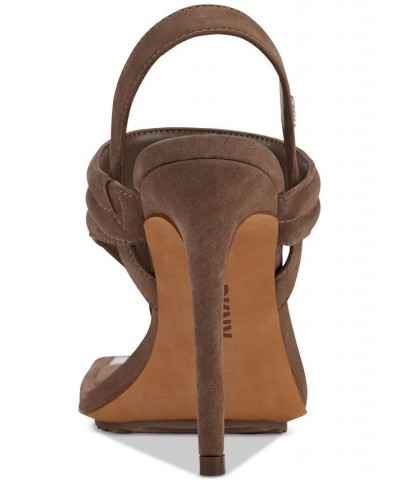 Women's Ranae Square-Toe Slingback Dress Sandals Tan/Beige $58.38 Shoes