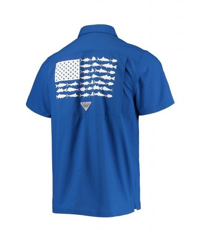 Men's PFG Royal Kentucky Wildcats Slack Tide Camp Button-Up Shirt $29.40 Shirts