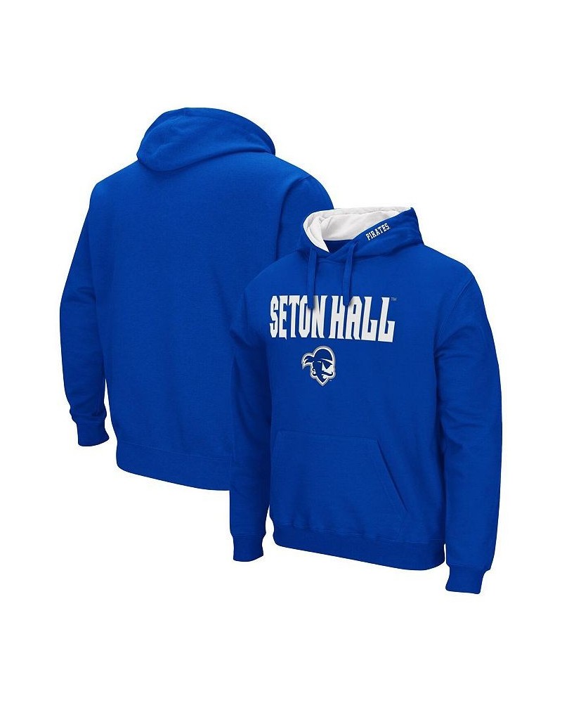 Men's Blue Seton Hall Pirates Arch and Logo Pullover Hoodie $24.75 Sweatshirt