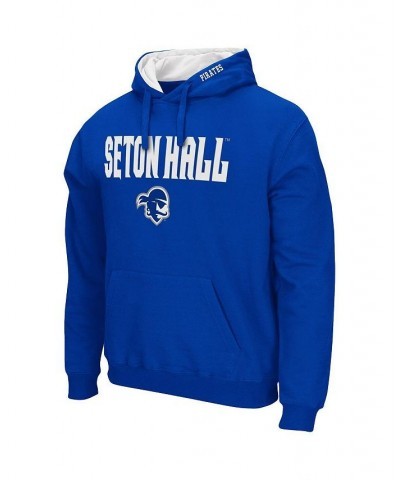 Men's Blue Seton Hall Pirates Arch and Logo Pullover Hoodie $24.75 Sweatshirt