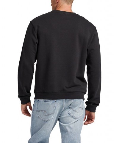 Men's Crewneck Sweatshirt Black $25.52 Sweatshirt