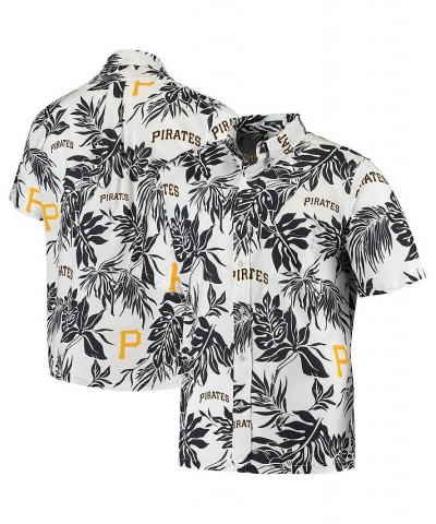 Men's White Pittsburgh Pirates Aloha Button-Down Shirt $45.76 Shirts