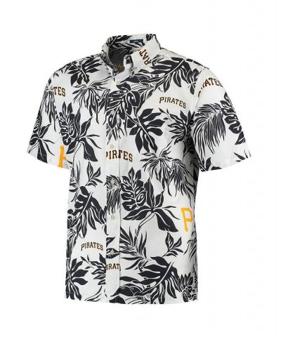 Men's White Pittsburgh Pirates Aloha Button-Down Shirt $45.76 Shirts