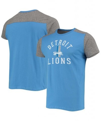 Men's Blue, Heathered Gray Detroit Lions Gridiron Classics Field Goal Slub T-shirt $23.10 T-Shirts