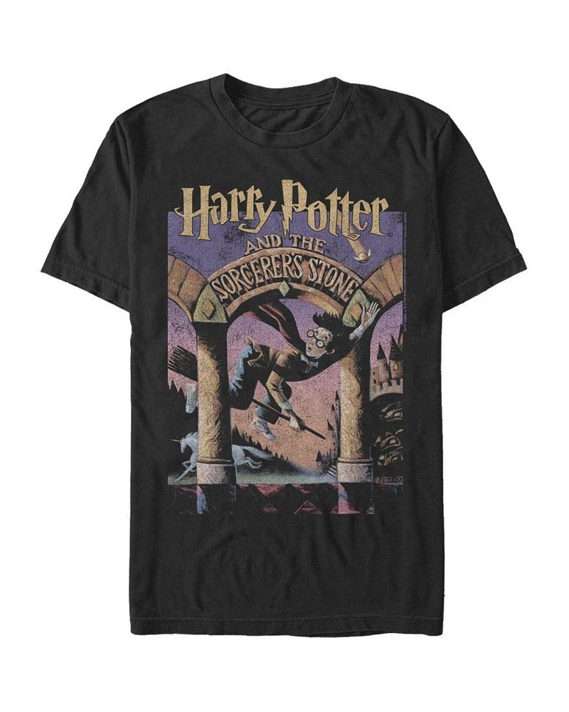 Men's Sorcerer's Stone Short Sleeve Crew T-shirt Black $15.75 T-Shirts