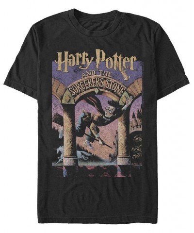 Men's Sorcerer's Stone Short Sleeve Crew T-shirt Black $15.75 T-Shirts