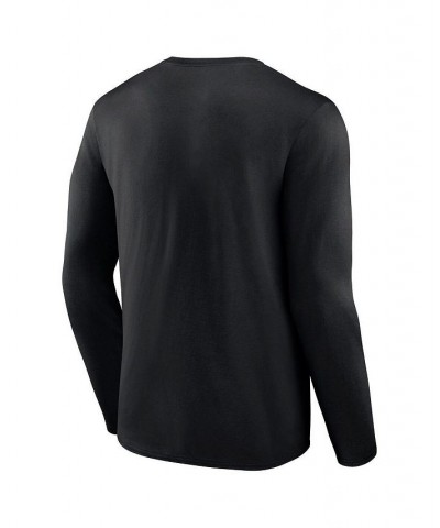 Men's Branded Black Louisville Cardinals Double Time 2-Hit Long Sleeve T-shirt $22.94 T-Shirts