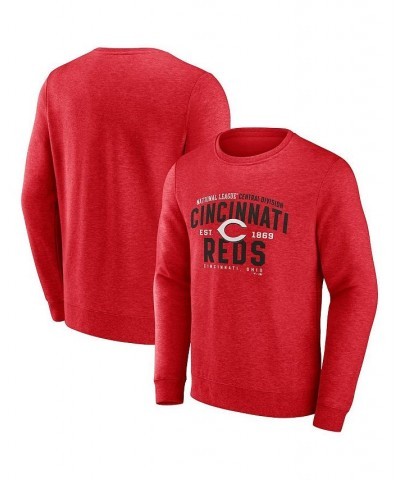 Men's Branded Heathered Red Cincinnati Reds Classic Move Pullover Sweatshirt $28.70 Sweatshirt