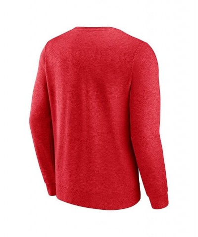 Men's Branded Heathered Red Cincinnati Reds Classic Move Pullover Sweatshirt $28.70 Sweatshirt