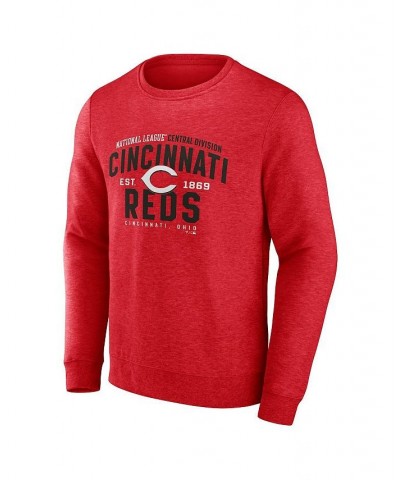 Men's Branded Heathered Red Cincinnati Reds Classic Move Pullover Sweatshirt $28.70 Sweatshirt