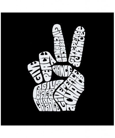 Men's Word Art T-Shirt - Peace Fingers Gray $19.94 T-Shirts