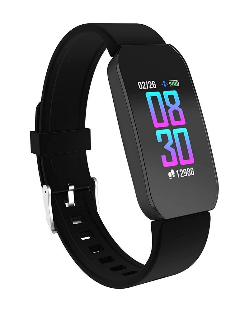 Unisex Black Silicone Strap Active Smartwatch 44mm $18.40 Watches