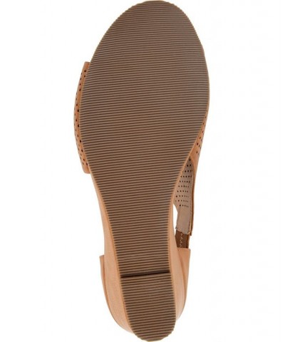 Women's Aretha Perforated Wedges Brown $49.00 Shoes