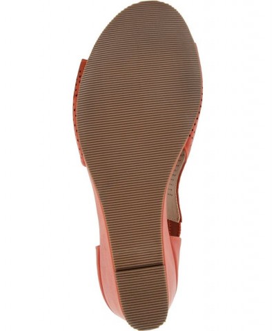 Women's Aretha Perforated Wedges Brown $49.00 Shoes