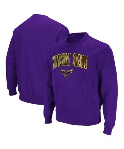 Men's Purple Minnesota State University Mankato Arch & Logo Pullover Sweatshirt $32.99 Sweatshirt