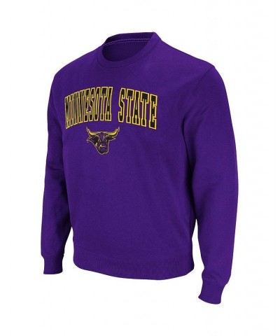 Men's Purple Minnesota State University Mankato Arch & Logo Pullover Sweatshirt $32.99 Sweatshirt