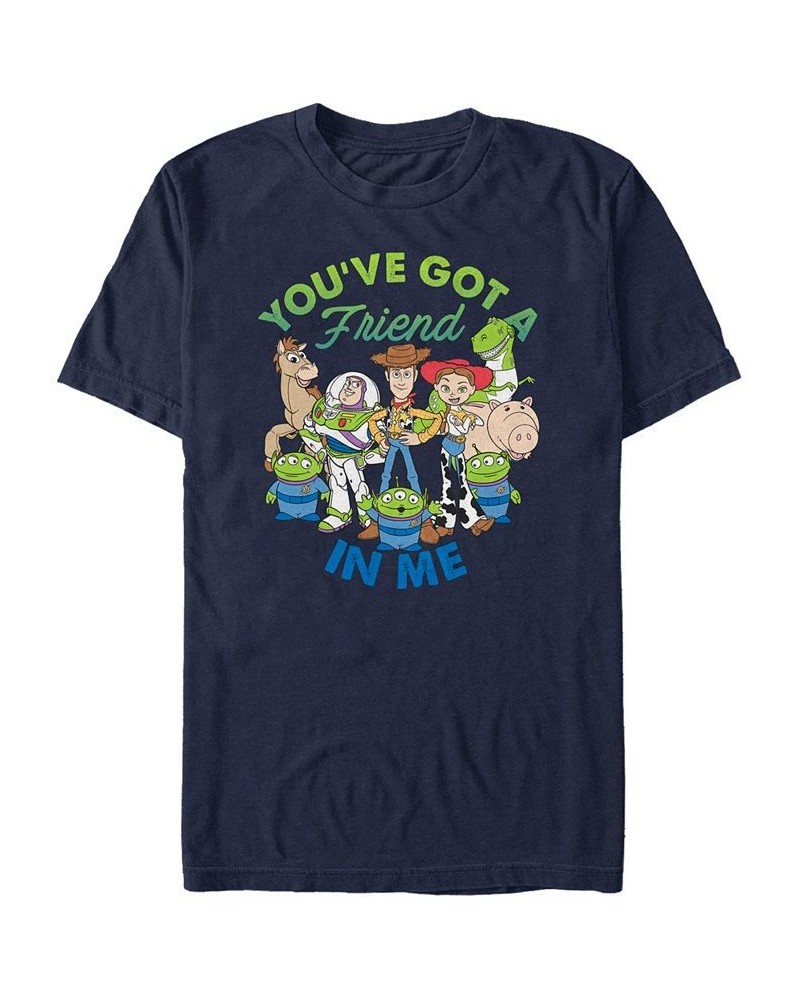 Men's Disney Pixar Toy Story Cartoon Group Shot Short Sleeve T-shirt Blue $16.45 T-Shirts