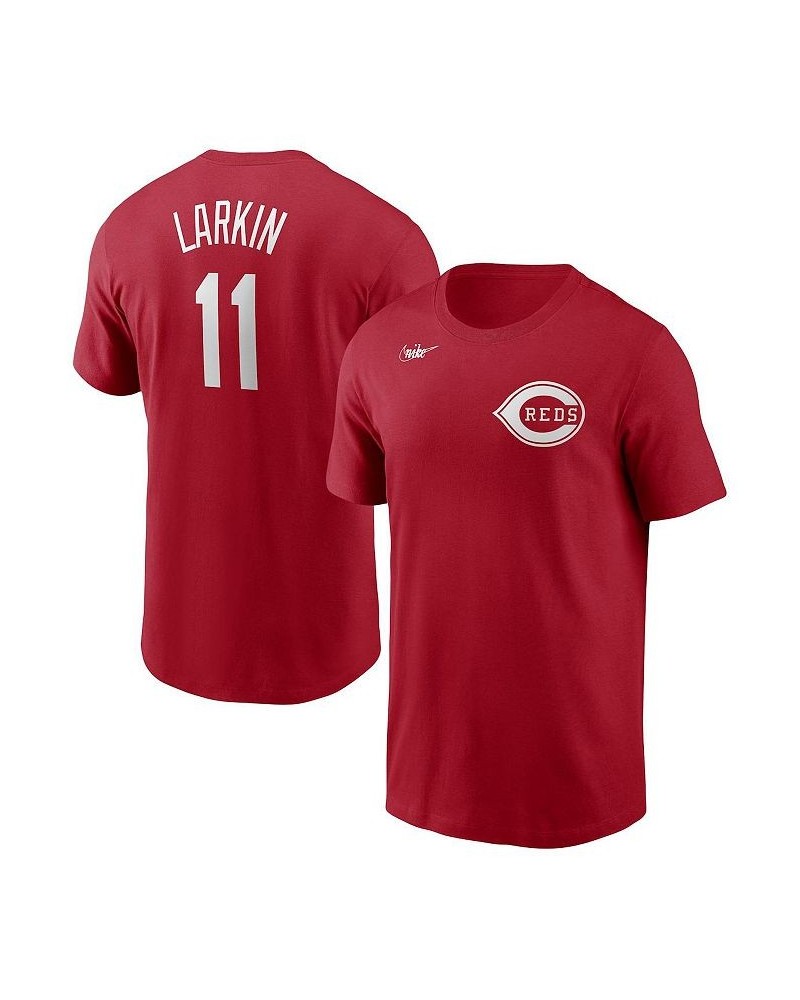 Men's Barry Larkin Red Cincinnati Reds Cooperstown Collection Name & Number T-shirt $21.50 T-Shirts