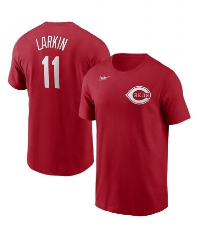 Men's Barry Larkin Red Cincinnati Reds Cooperstown Collection Name & Number T-shirt $21.50 T-Shirts