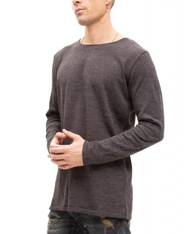 Men's Modern Double Distorted Sweater Silver $79.05 Sweaters