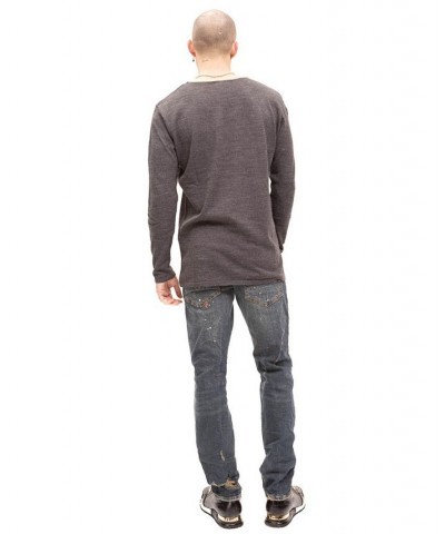 Men's Modern Double Distorted Sweater Silver $79.05 Sweaters