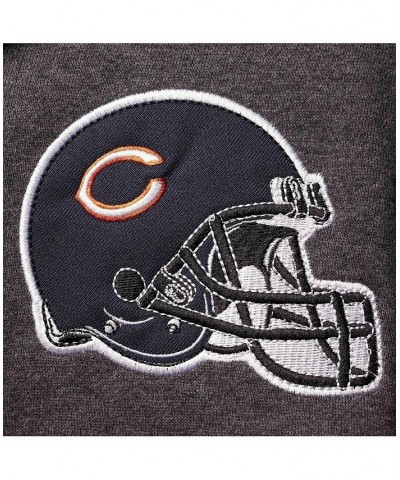 Men's Heathered Gray, Orange Chicago Bears Extreme Fireballer Pullover Hoodie Blue $39.95 Sweatshirt