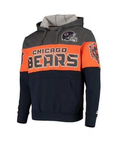 Men's Heathered Gray, Orange Chicago Bears Extreme Fireballer Pullover Hoodie Blue $39.95 Sweatshirt