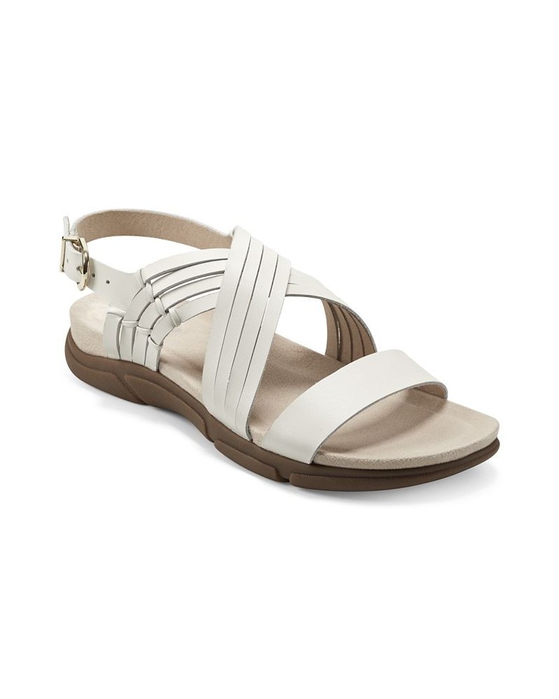 Women's Marlis Strappy Flat Sandals White $38.25 Shoes