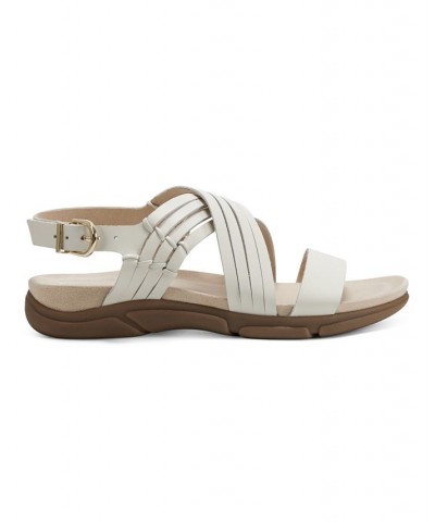 Women's Marlis Strappy Flat Sandals White $38.25 Shoes