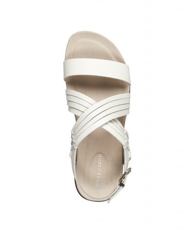 Women's Marlis Strappy Flat Sandals White $38.25 Shoes