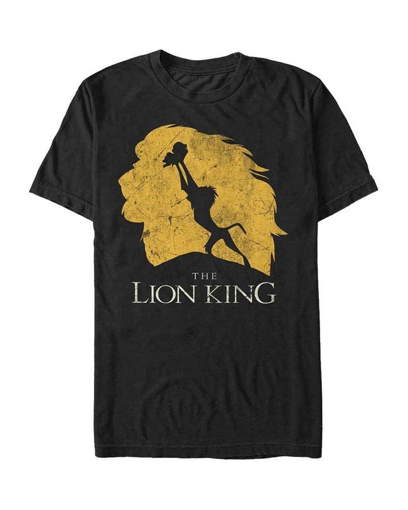 Disney Men's The Lion King Simba Evolution Silhouette Short Sleeve T-Shirt Black $16.10 T-Shirts