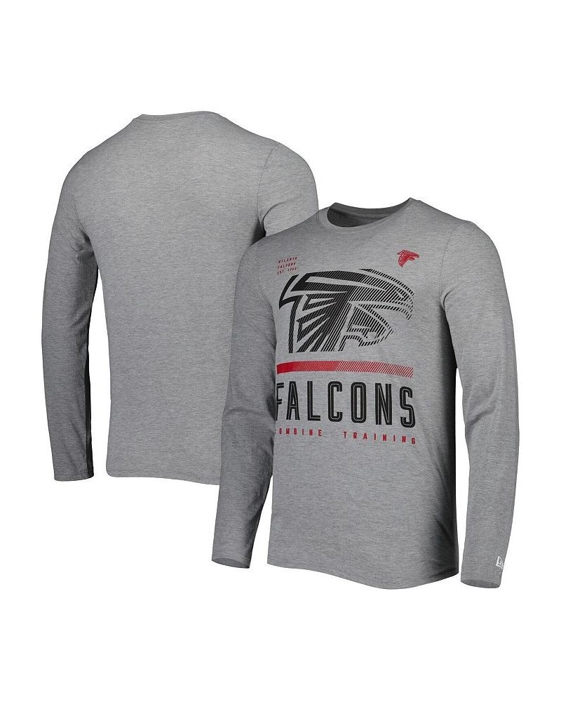 Men's Heathered Gray Atlanta Falcons Combine Authentic Red Zone Long Sleeve T-shirt $24.29 T-Shirts