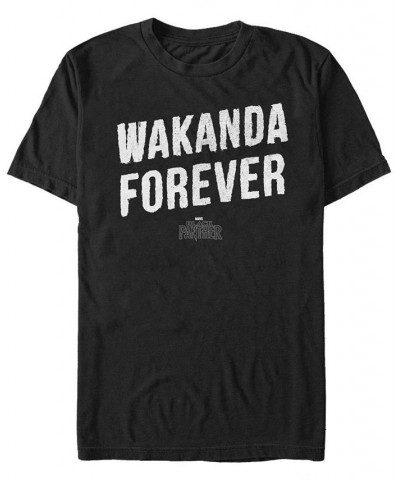 Marvel Men's Black Panther Distressed Painted Wakanda Forever Short Sleeve T-Shirt Black $20.64 T-Shirts